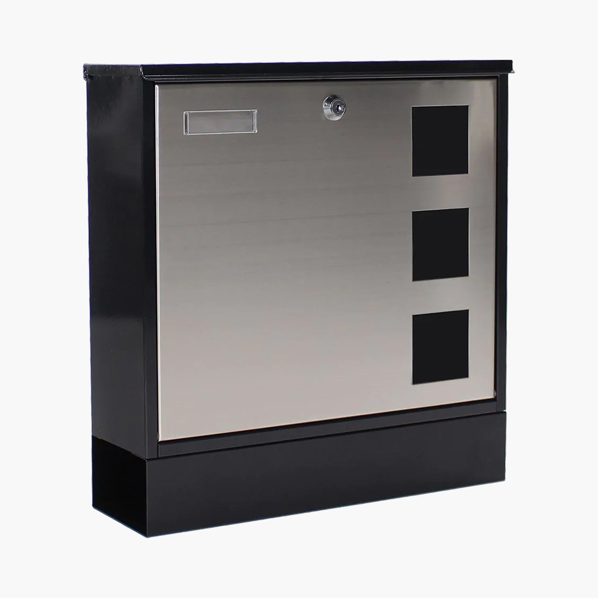 Poštanski sandučić Design, inox/crni